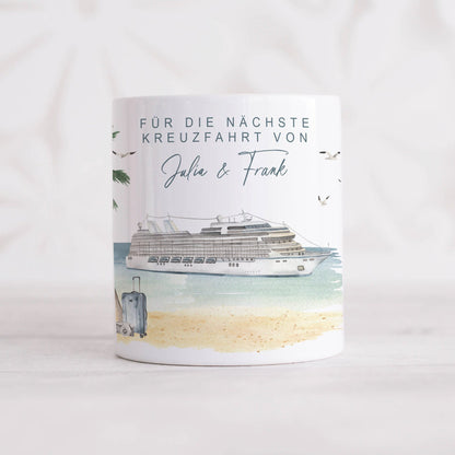Kreuzfahrt Geschenk Spardose Schiff personalisiertes Geldgeschenk Schiffsreise Kreuzfahrt Reisekasse Kreuzfahrtschiff Urlaub Geschenk