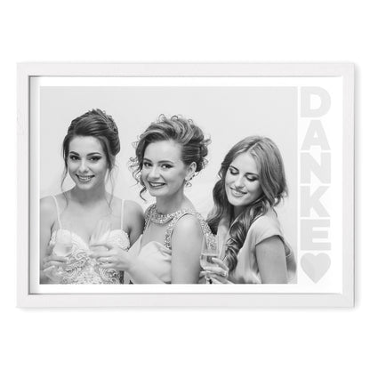 Trauzeugin Danke Geschenk Dankeschön Foto personalisiertes Bild mit Rahmen DIN A4 Fotogeschenk