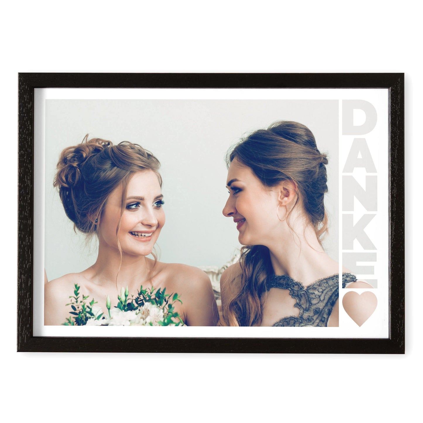 Trauzeugin Danke Geschenk Dankeschön Foto personalisiertes Bild mit Rahmen DIN A4 Fotogeschenk