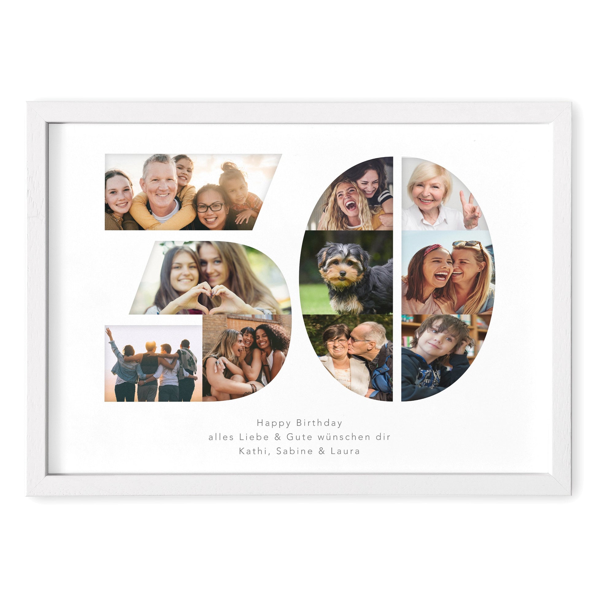 30. Geburtstag Frau Mann Geschenk Fotocollage 30 personalisiert mit Fotos Fotogeschenk Geburtstagsgeschenk