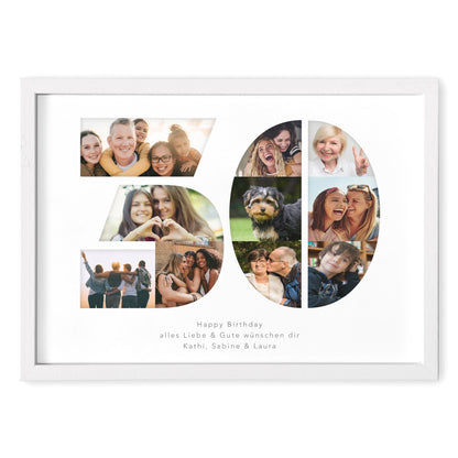 30. Geburtstag Frau Mann Geschenk Fotocollage 30 personalisiert mit Fotos Fotogeschenk Geburtstagsgeschenk