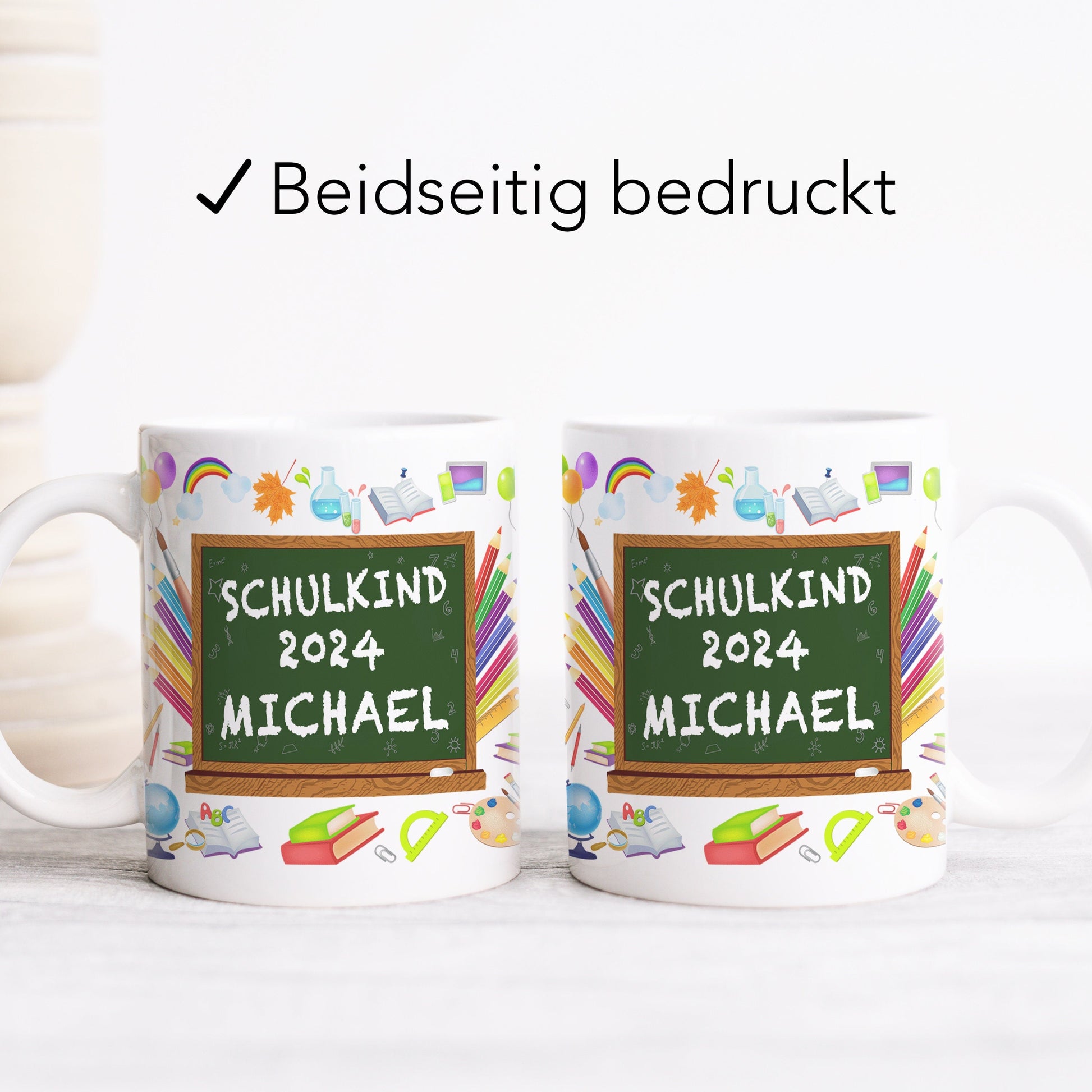 Schulkind Tasse personalisiert Geschenk zur Einschulung für Mädchen Junge Schulanfänger Einschulungsgeschenk