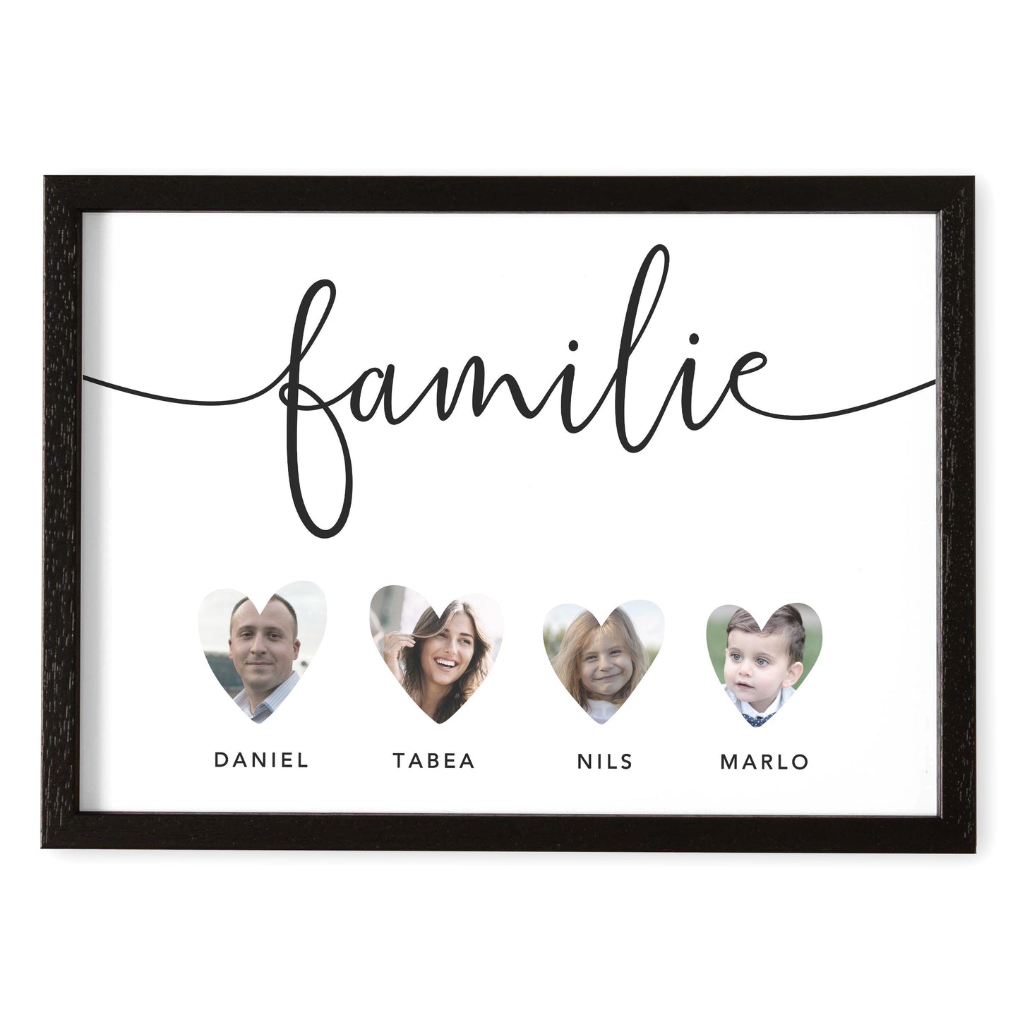 Familie Bild personalisiert mit Foto Familienposter Familienposter Geschenk zum Einzug (mit oder ohne Rahmen)