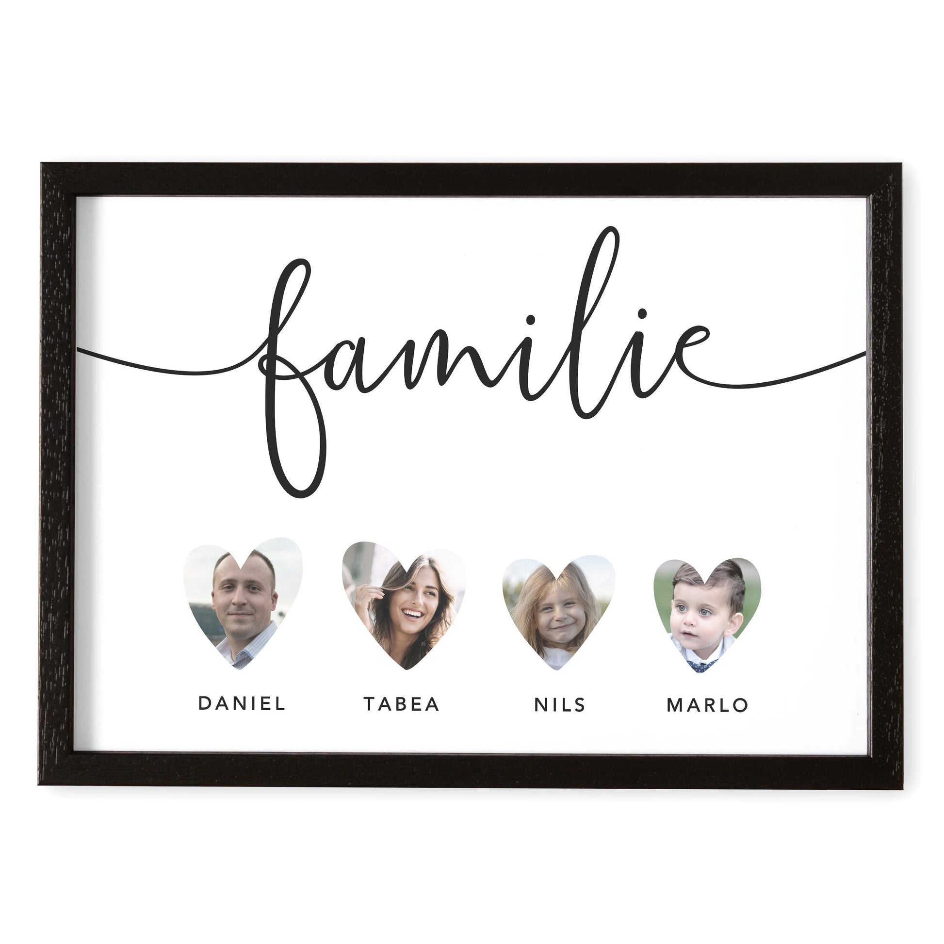 Familie Bild personalisiert mit Foto Familienposter Familienposter Geschenk zum Einzug (mit oder ohne Rahmen)