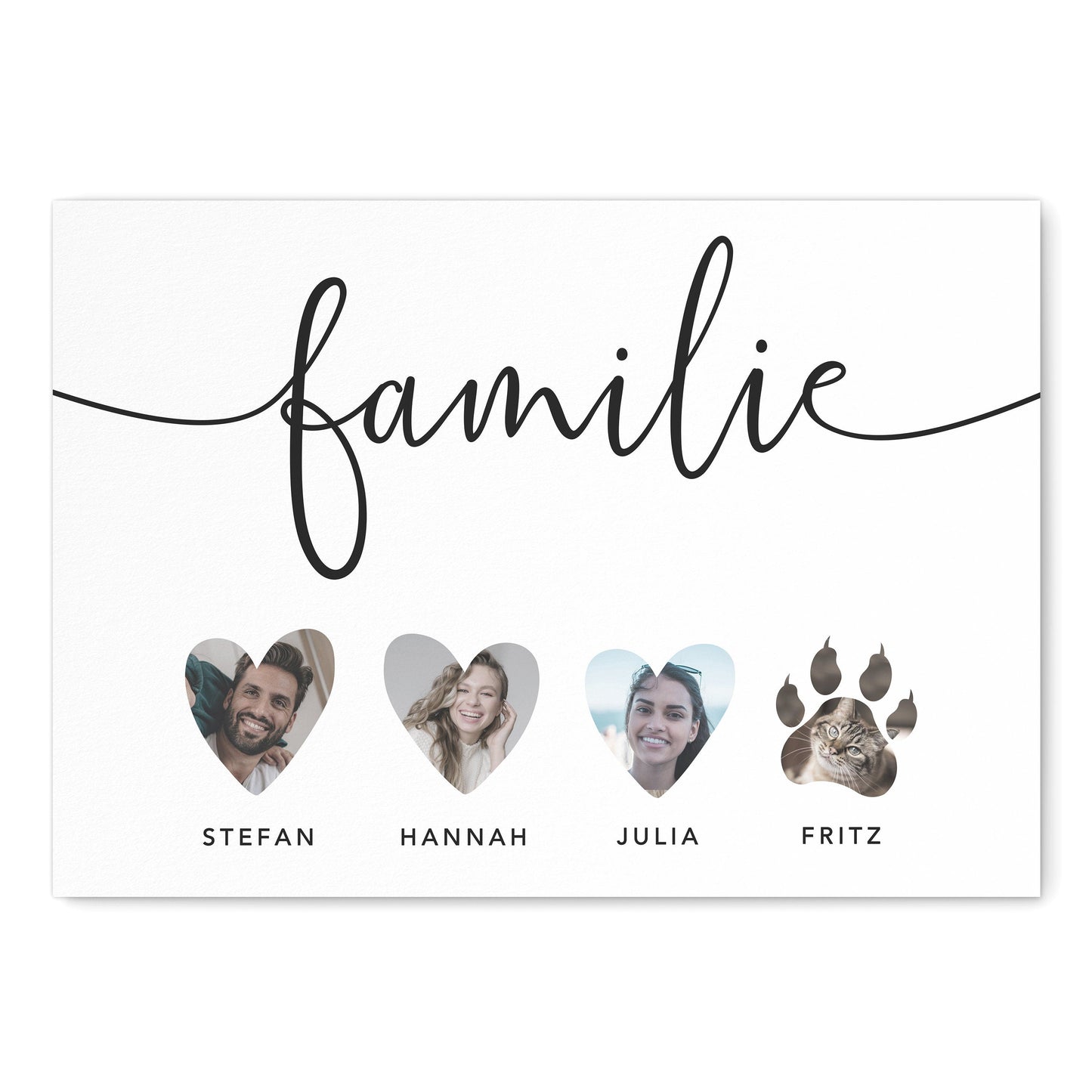 Familie Bild personalisiert mit Foto Familienposter Familienposter Geschenk zum Einzug (mit oder ohne Rahmen)