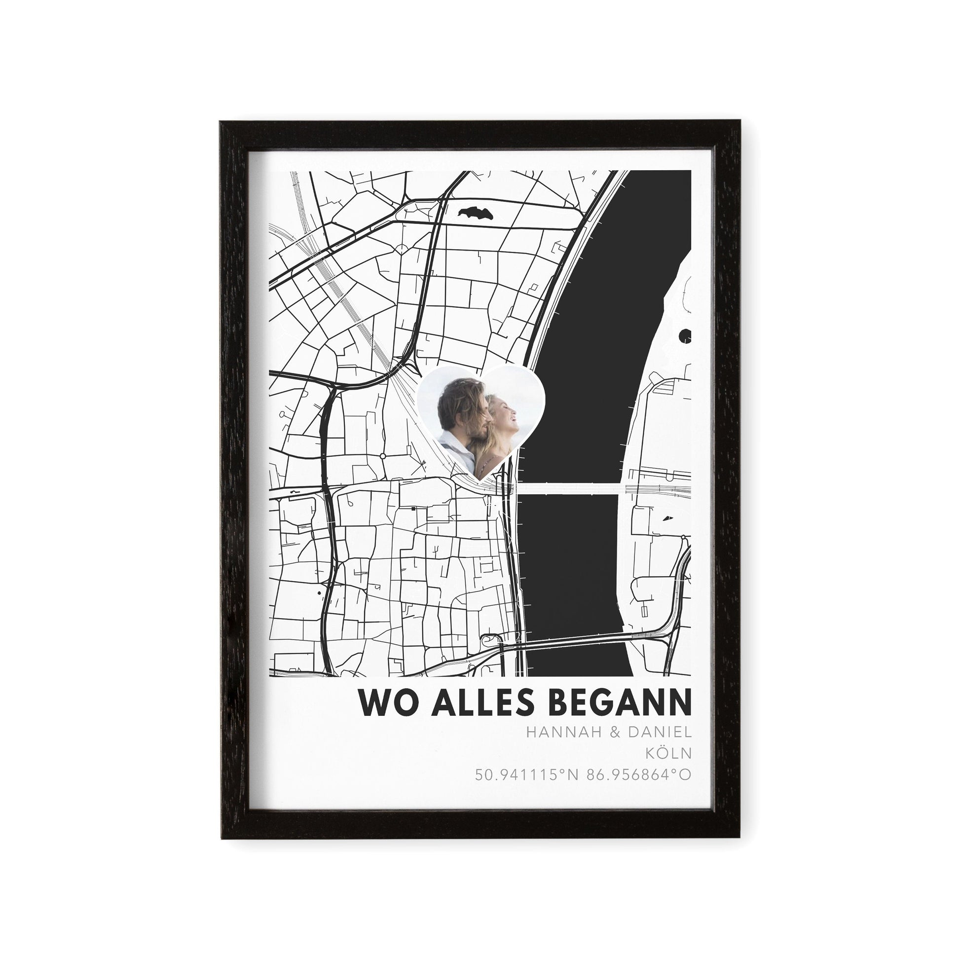 Wo alles begann Poster personalisiertes Koordinaten Bild Hochzeitsgeschenk Jahrestag Geschenk Hochzeitstag