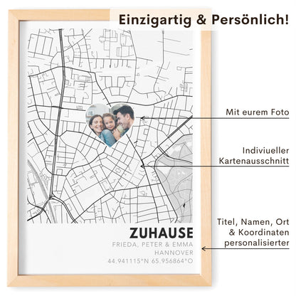 Wo alles begann Poster personalisiertes Koordinaten Bild Hochzeitsgeschenk Jahrestag Geschenk Hochzeitstag