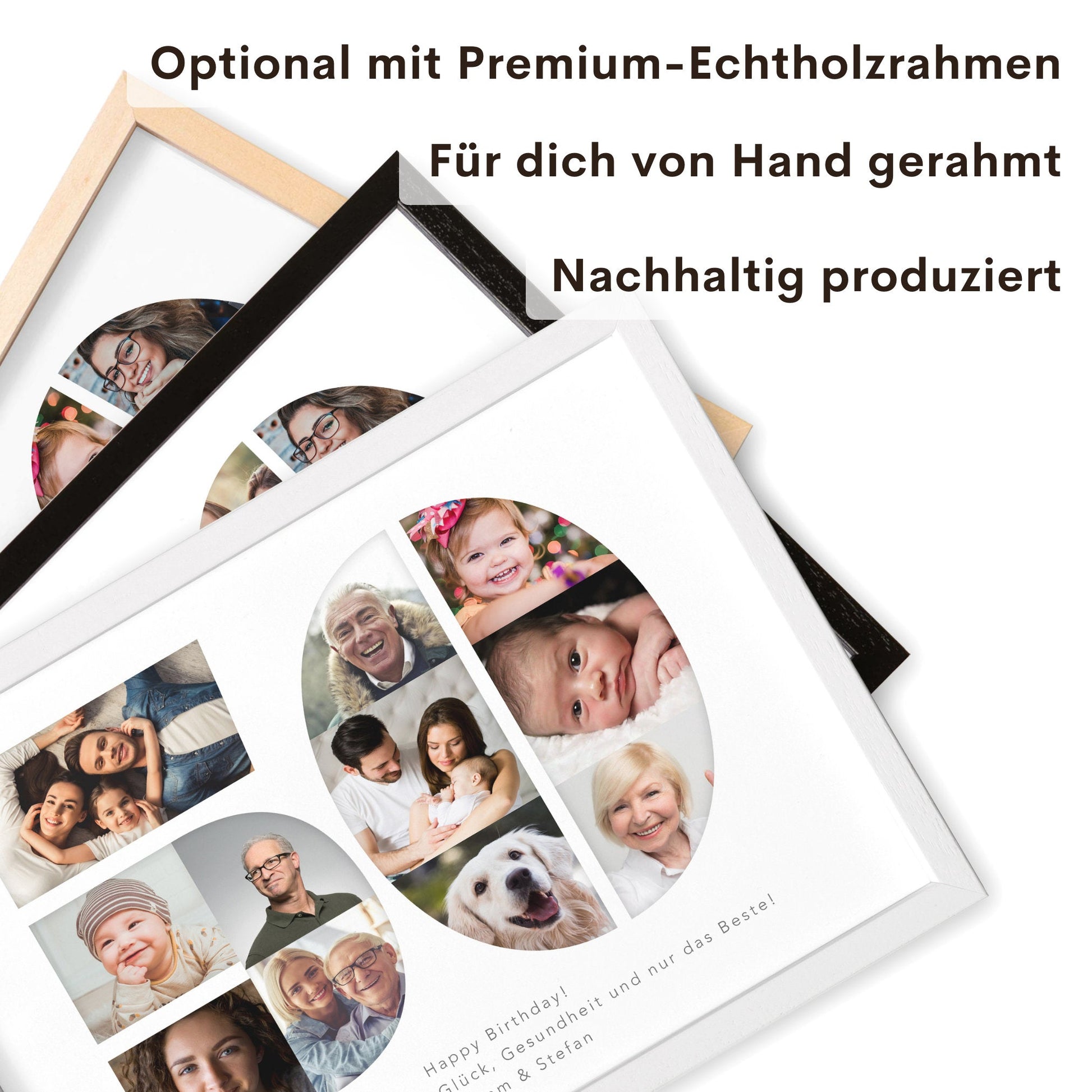 50. Geburtstag Frau Mann Geschenk Fotocollage 50 personalisiert mit Fotos Fotogeschenk Geburtstagsgeschenk