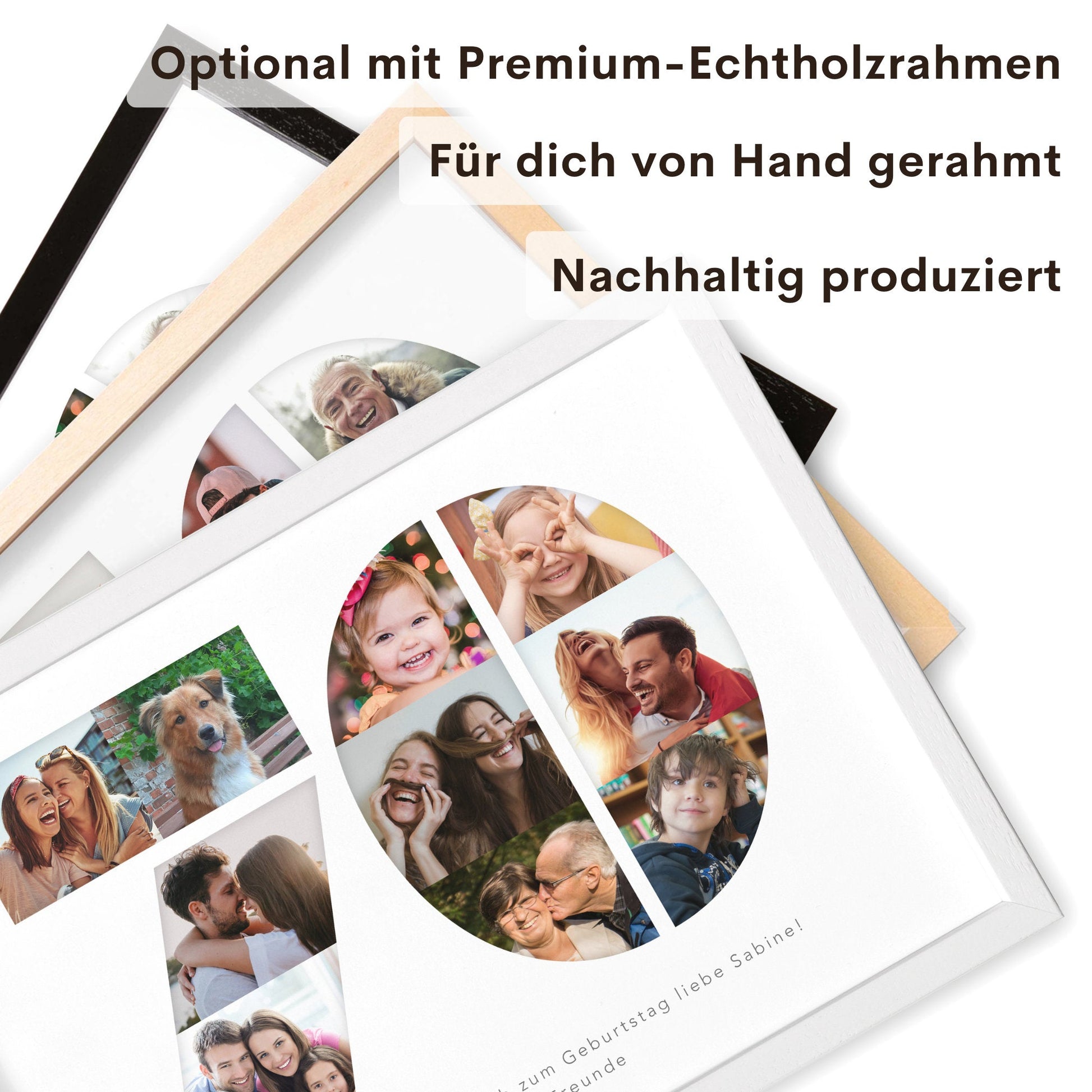 70. Geburtstag Frau Mann Geschenk Fotocollage 70 personalisiert mit Fotos Fotogeschenk Geburtstagsgeschenk