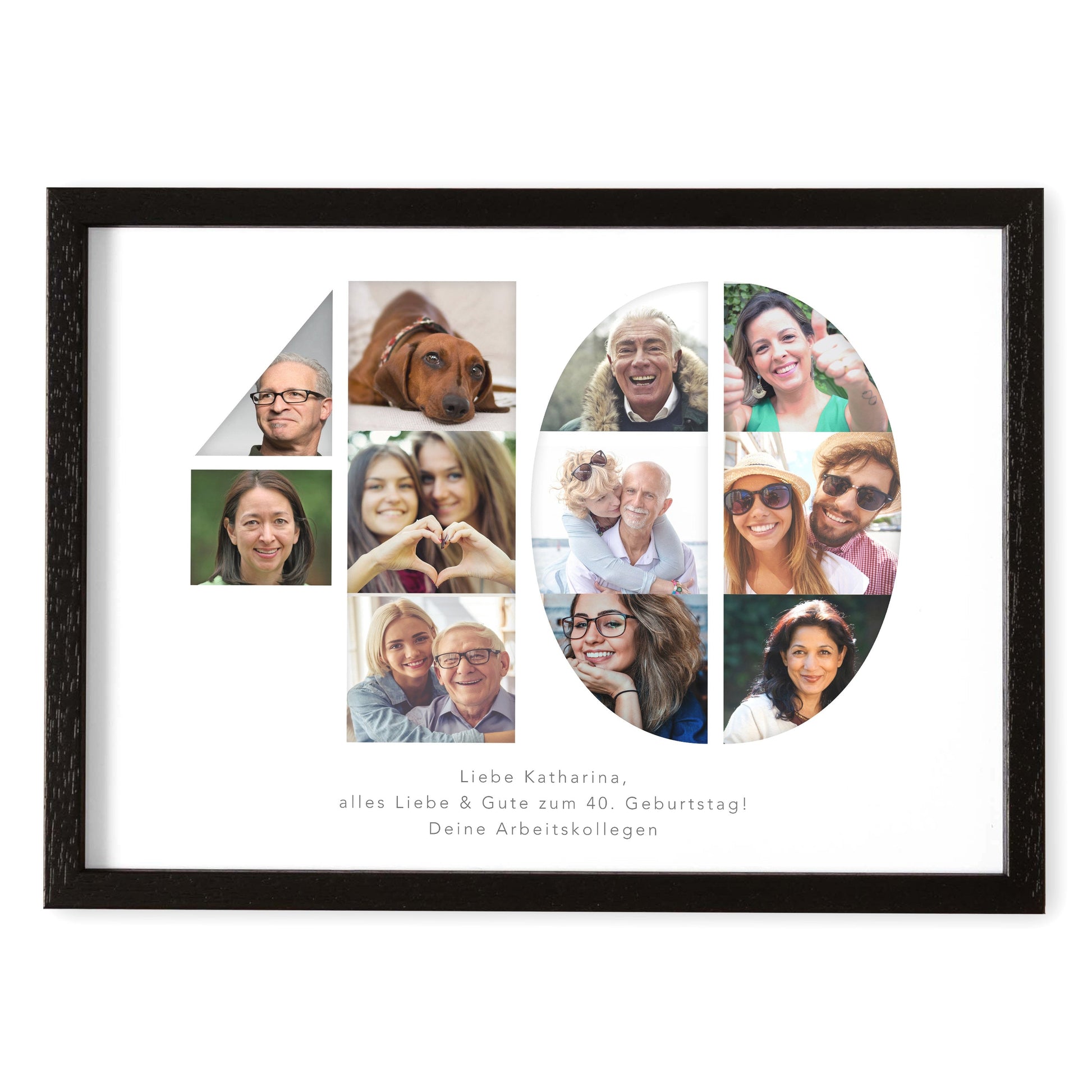 40. Geburtstag Frau Mann Geschenk Fotocollage 40 personalisiert mit Fotos Fotogeschenk Geburtstagsgeschenk