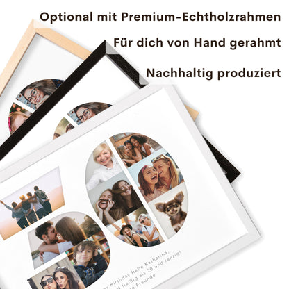 30. Geburtstag Frau Mann Geschenk Fotocollage 30 personalisiert mit Fotos Fotogeschenk Geburtstagsgeschenk