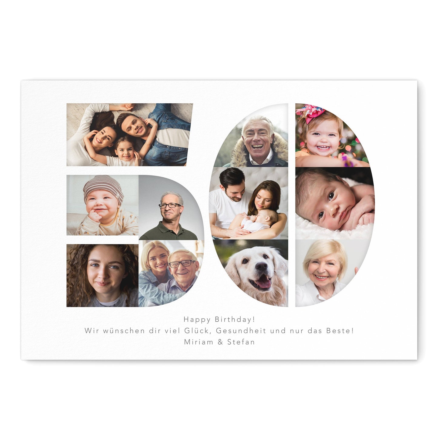 50. Geburtstag Frau Mann Geschenk Fotocollage 50 personalisiert mit Fotos Fotogeschenk Geburtstagsgeschenk