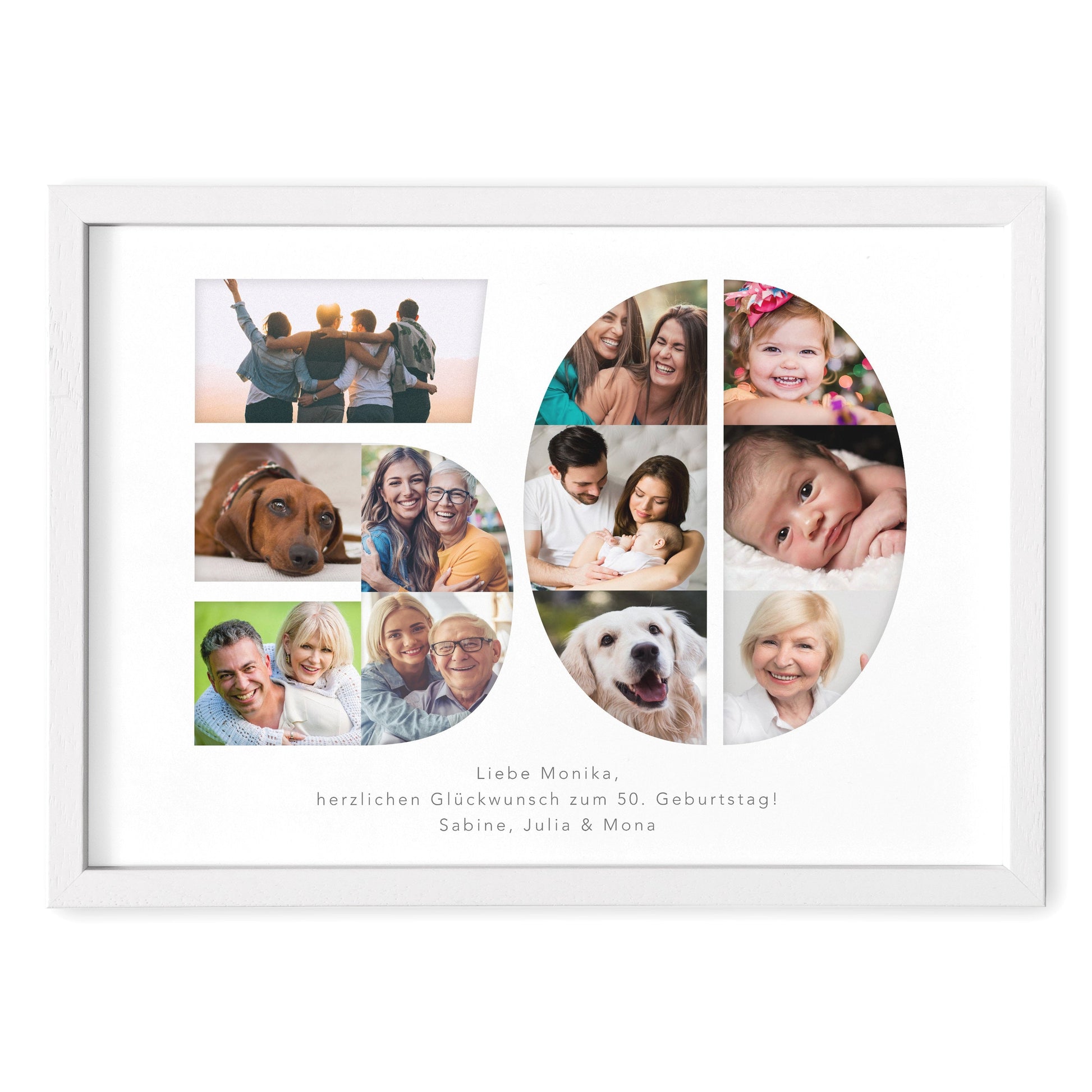 50. Geburtstag Frau Mann Geschenk Fotocollage 50 personalisiert mit Fotos Fotogeschenk Geburtstagsgeschenk