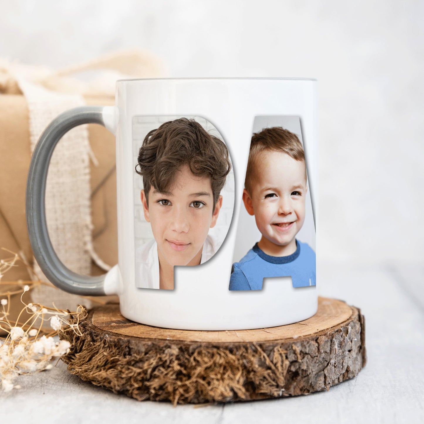 Papa Tasse personalisiert mit eigenem Bild Fototasse mit Fotos Fotogeschenk für Vater Geschenk Vatertag Kaffeetasse aus Keramik 330 ml