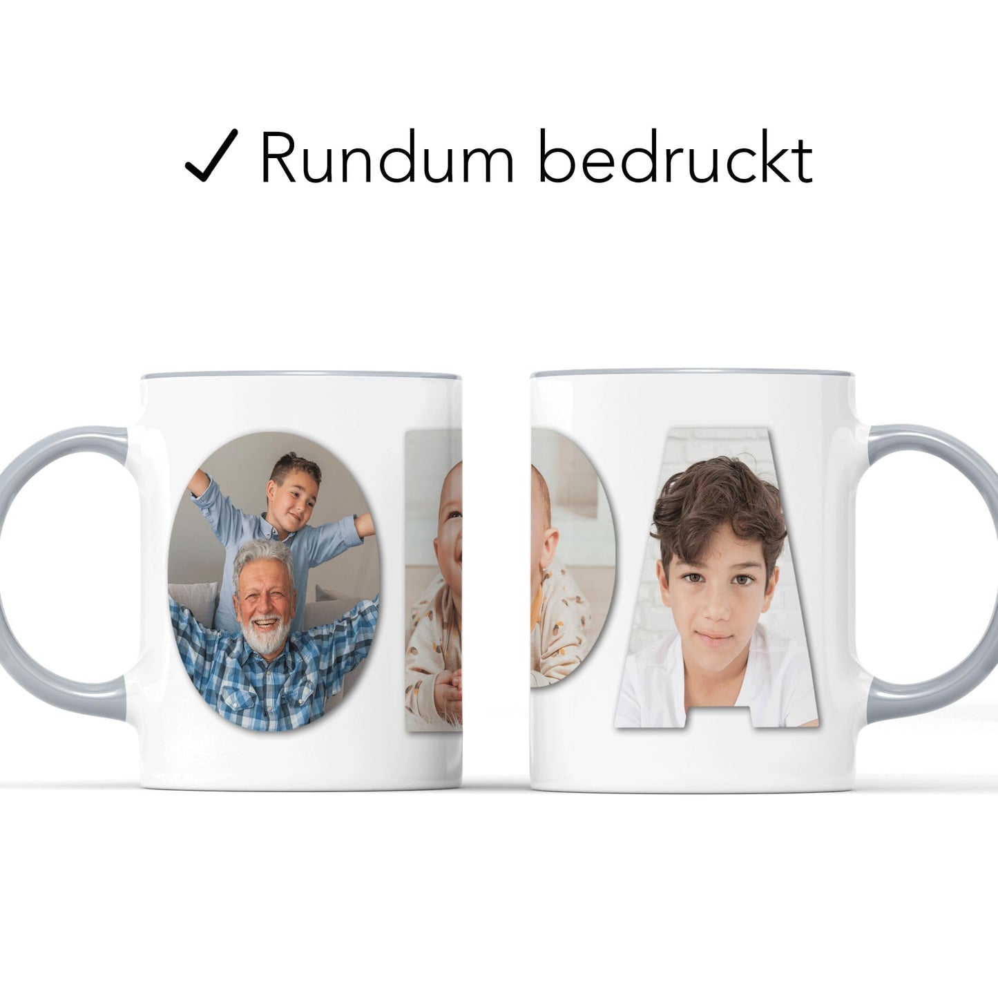 Opa Geschenk Tasse personalisierte Tasse mit Fotos Fotogeschenk für Großvater Geschenk Vatertag Kaffeetasse aus Keramik 330 ml