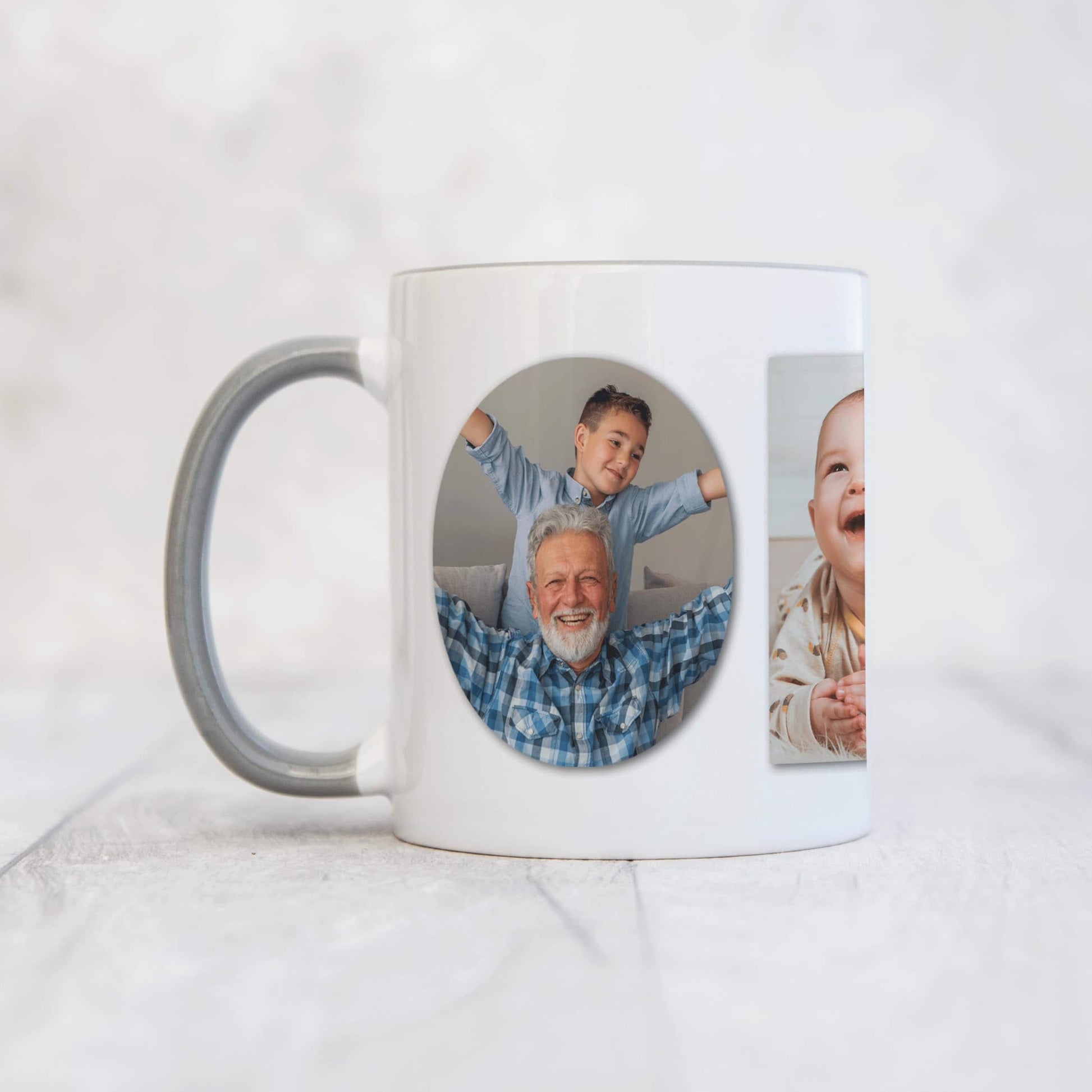 Opa Geschenk Tasse personalisierte Tasse mit Fotos Fotogeschenk für Großvater Geschenk Vatertag Kaffeetasse aus Keramik 330 ml