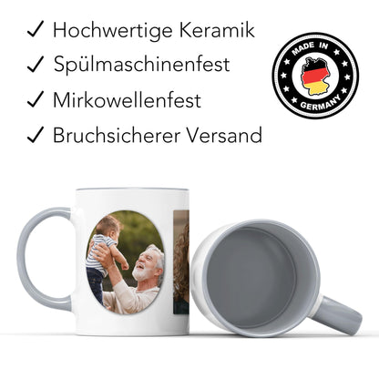 Opa Geschenk Tasse personalisierte Tasse mit Fotos Fotogeschenk für Großvater Geschenk Vatertag Kaffeetasse aus Keramik 330 ml
