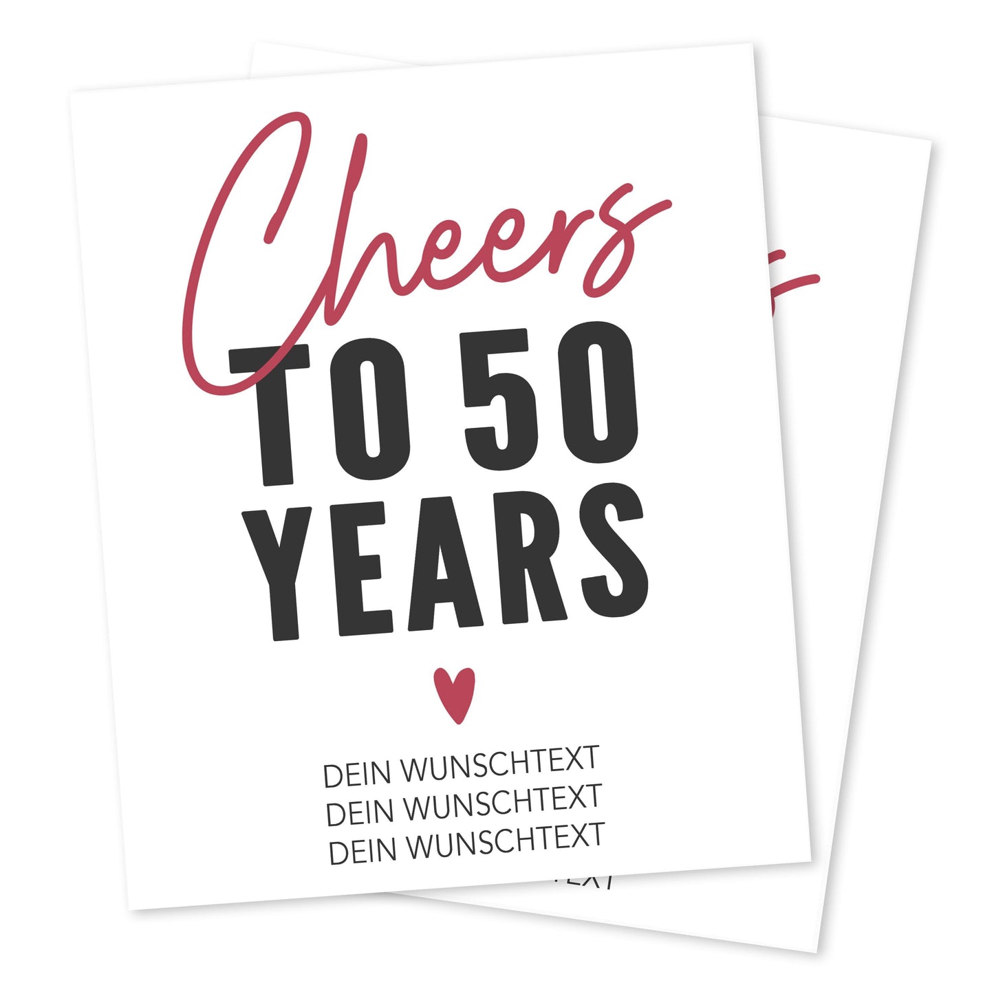 50. Geburtstag Weinetiketten personalisierte Flaschenetiketten Geburtstagsgeschenk Geschenk Wein Etiketten selbstklebend 2 Stück | 10x12 cm