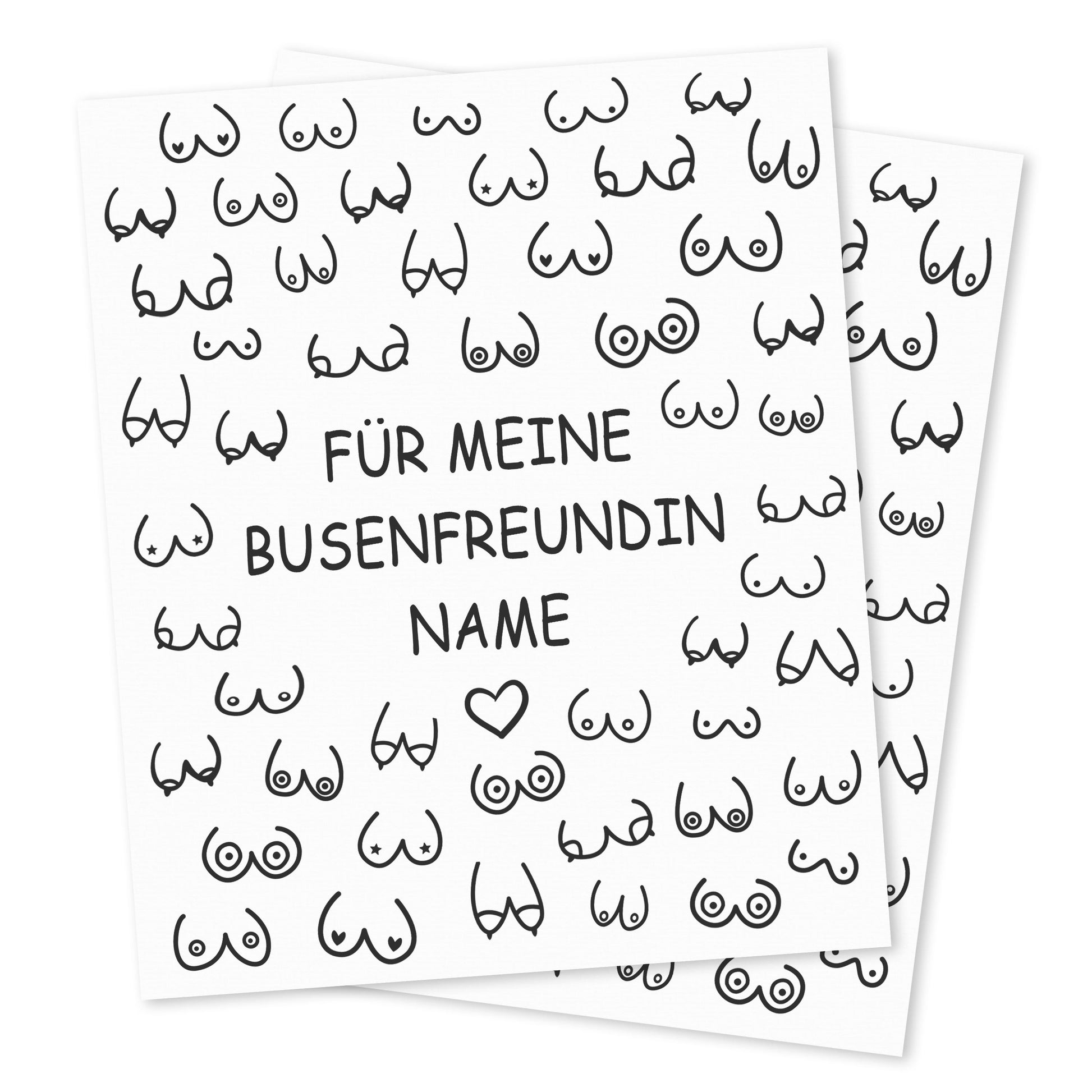 Busenfreundin Geschenk Flaschenetikett personalisiert Weinetiketten beste Freundin Geschenk Wein Etiketten selbstklebend 2 Stück | 10x12 cm