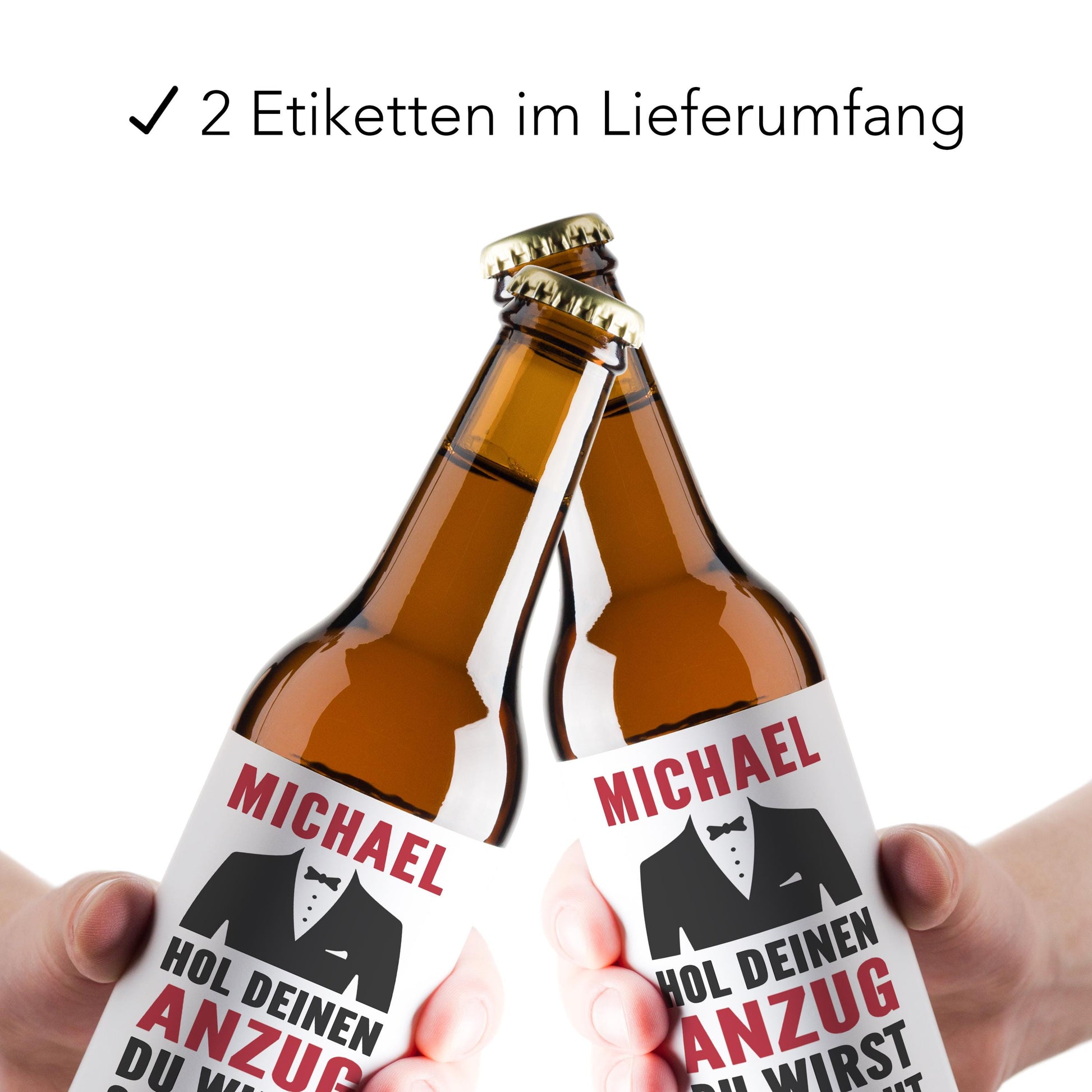 Willst du mein Trauzeuge sein personalisiert Bierflaschen Etikett Trauzeuge fragen Geschenk Etiketten selbstklebend 2 Stück | 9x9 cm