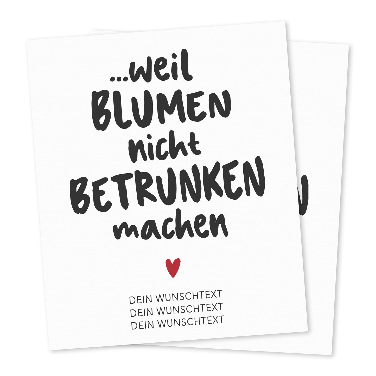 Weil Blumen nicht betrunken machen Flaschenetiketten personalisiert Geburtstagsgeschenk Frau Etiketten selbstklebend 2 Stück | 10x12 cm