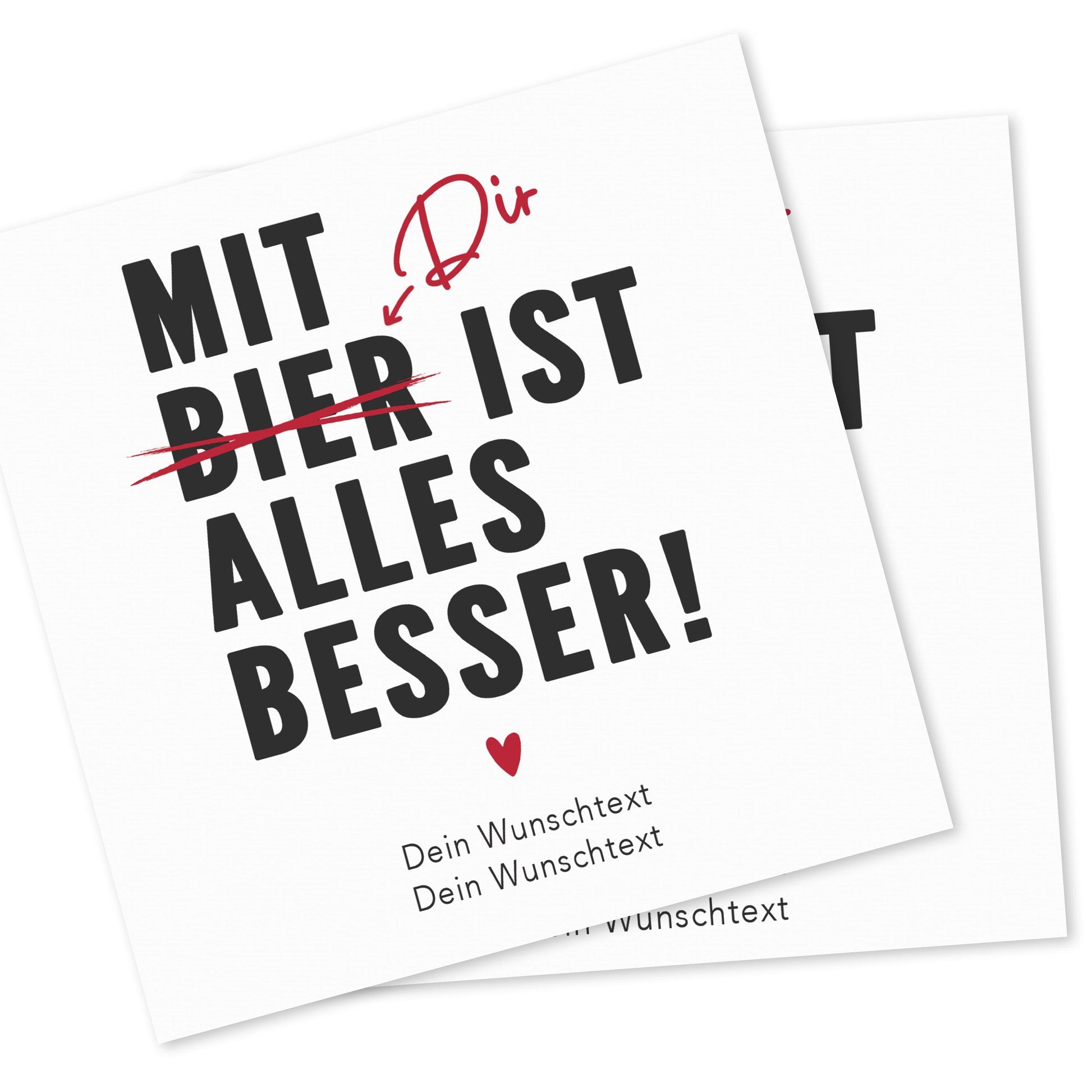 Bierflasche Etikett personalisiert Valentinstag Geschenk Geburtstag Freund Mann Flaschenetiketten selbstklebend 2 Stück | 9x9 cm