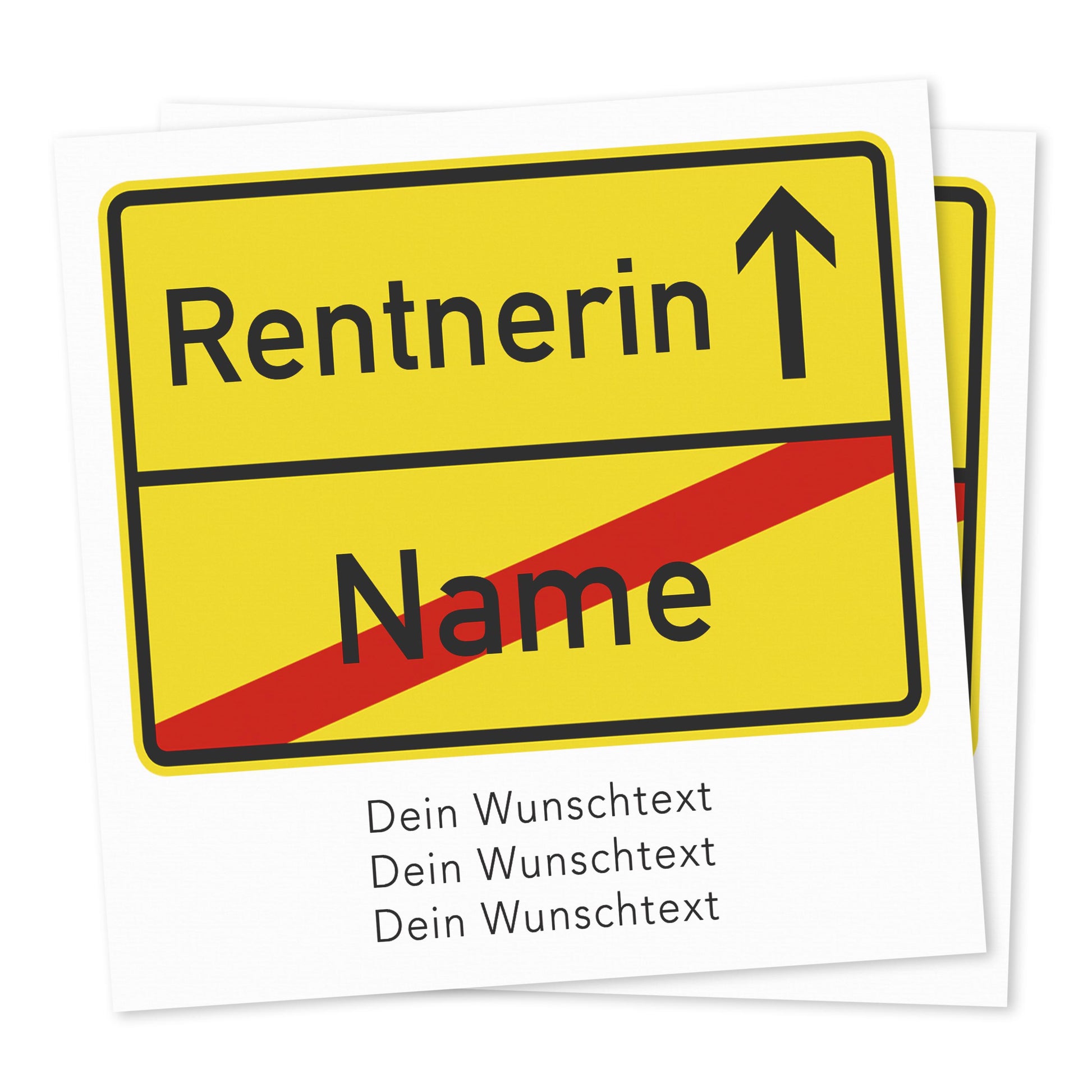 Rente Geschenk Frau Bieretiketten personalisiert Flaschenetikett Bier Rentnerin Ruhestand selbstklebende Etiketten 2 Stück | 9x9 cm