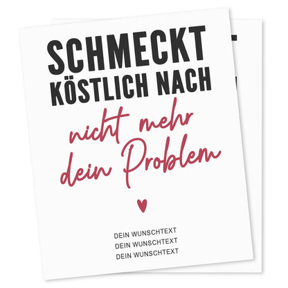Rente Geschenk Frau Weinetiketten personalisiert Flaschenetikett Bier Rentner Ruhestand selbstklebende Wein Etiketten 2 Stk. | 10x12 cm