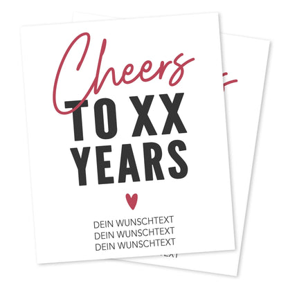 Geburtstag Weinetiketten personalisierte Flaschenetiketten Geburtstagsgeschenk Geschenk Wein Etiketten selbstklebend 2 Stück | 10x12 cm