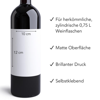 Schonend Behandeln 30. Geburtstag personalisierte Flaschenetiketten Geschenk Geburtstag Weinetiketten selbstklebend 2 Stück | 10x12 cm