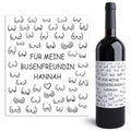 Busenfreundin Geschenk Flaschenetikett personalisiert Weinetiketten beste Freundin Geschenk Wein Etiketten selbstklebend 2 Stück | 10x12 cm