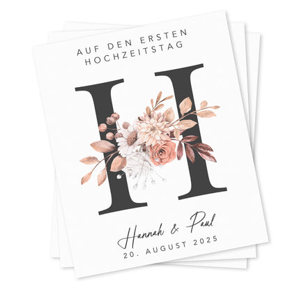 Hochzeitsgeschenk Weinetiketten Hochzeit personalisiert Meilenstein Flaschenetikett Wein Geschenk Etiketten selbstklebend 3 Stück | 10x12 cm