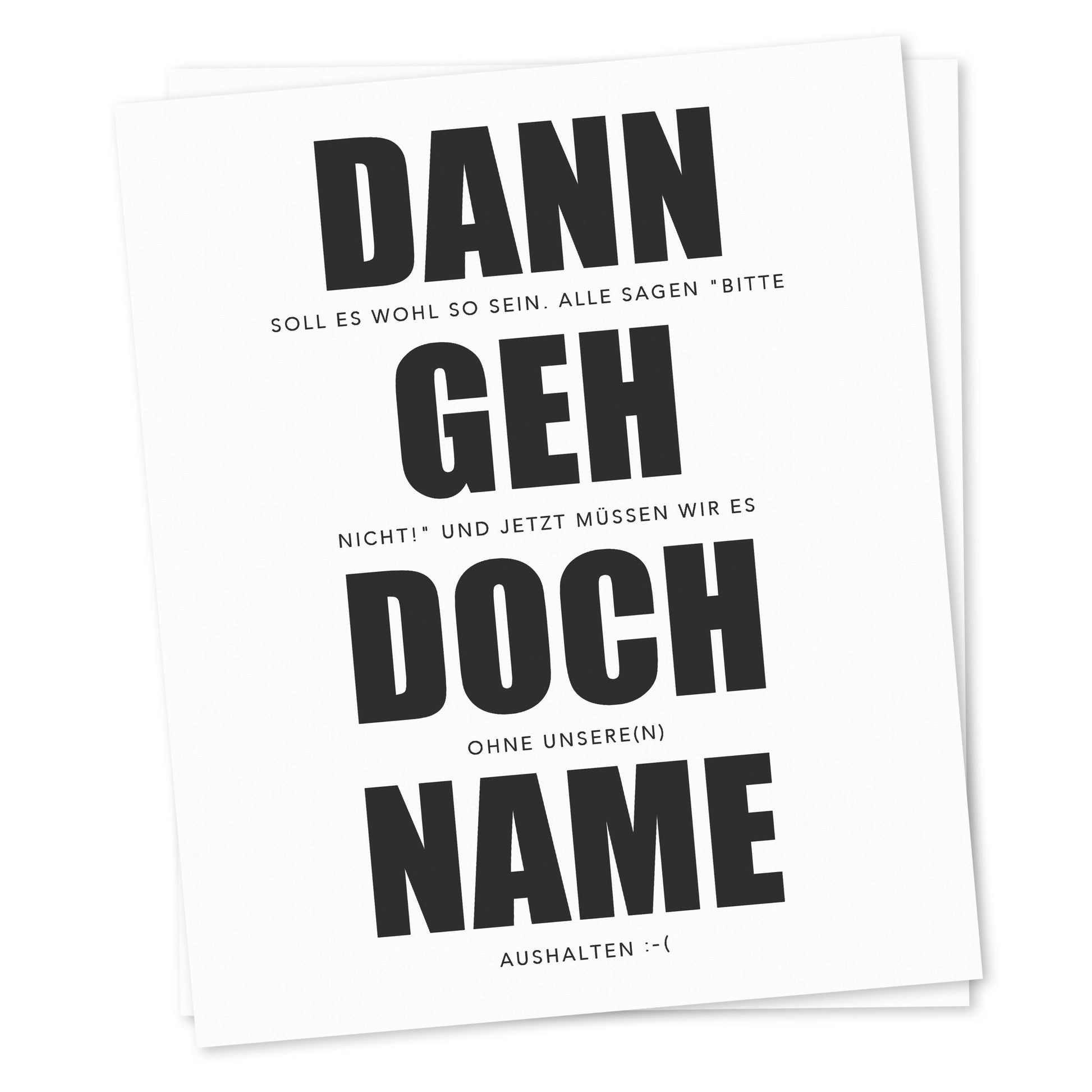 Dann geh doch Abschiedsgeschenk Kollegen Weinetiketten personalisiert Kollegin Abschied Jobwechsel Geschenk Etiketten 2 Stk | 10x12 cm