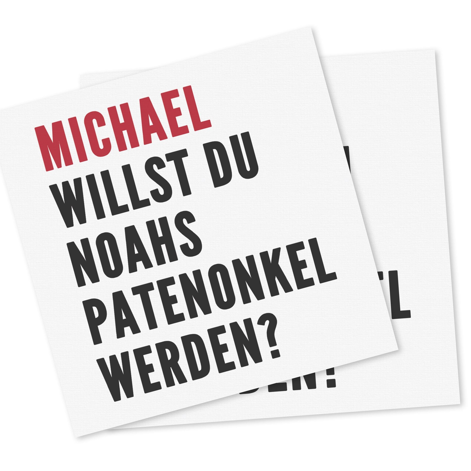 Willst du mein Patenonkel werden personalisiert Bierflaschenetikett Taufpaten fragen Geschenk Bierflaschen Etiketten 2 Stück | 9x9 cm