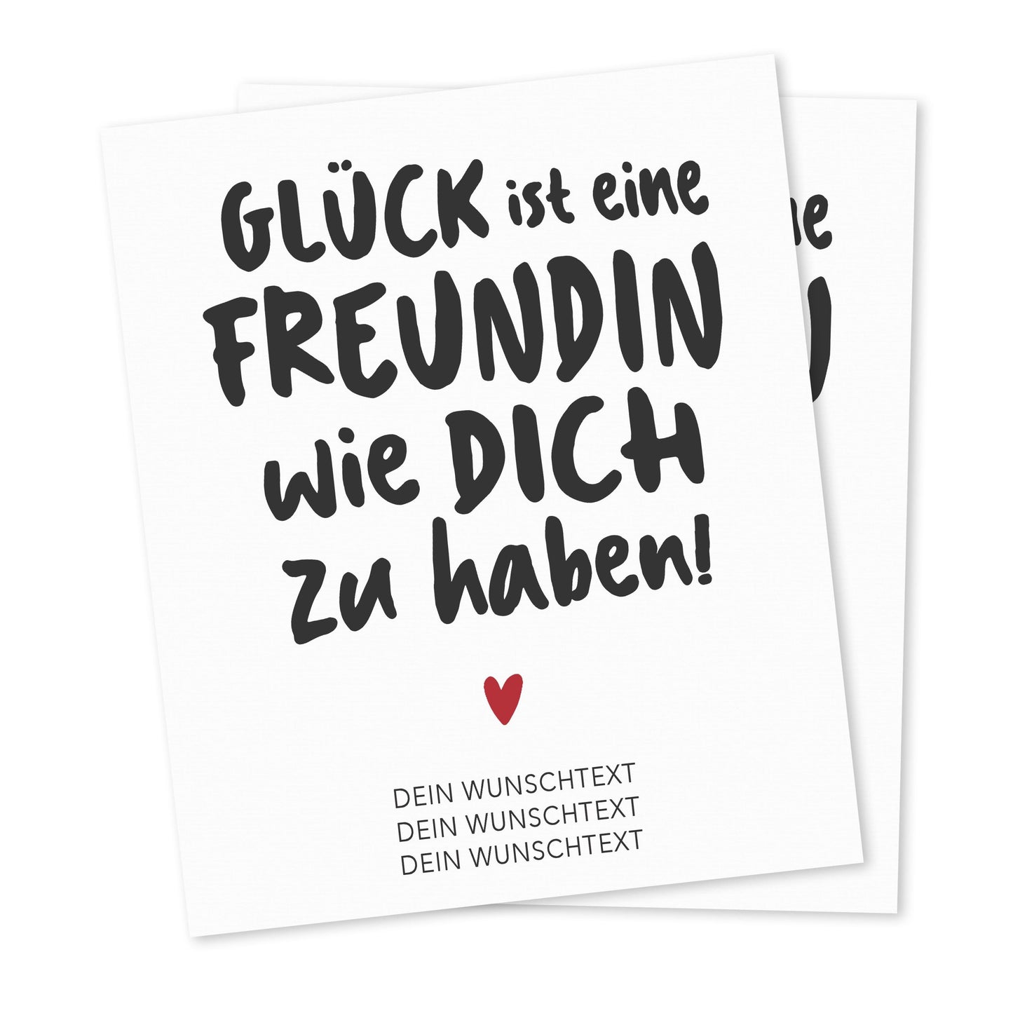 Glück ist eine Freundin wie dich zu haben Flaschenetiketten personalisiert Weinetikett Geburtstagsgeschenk Frau Etiketten 2 Stück | 10x12 cm