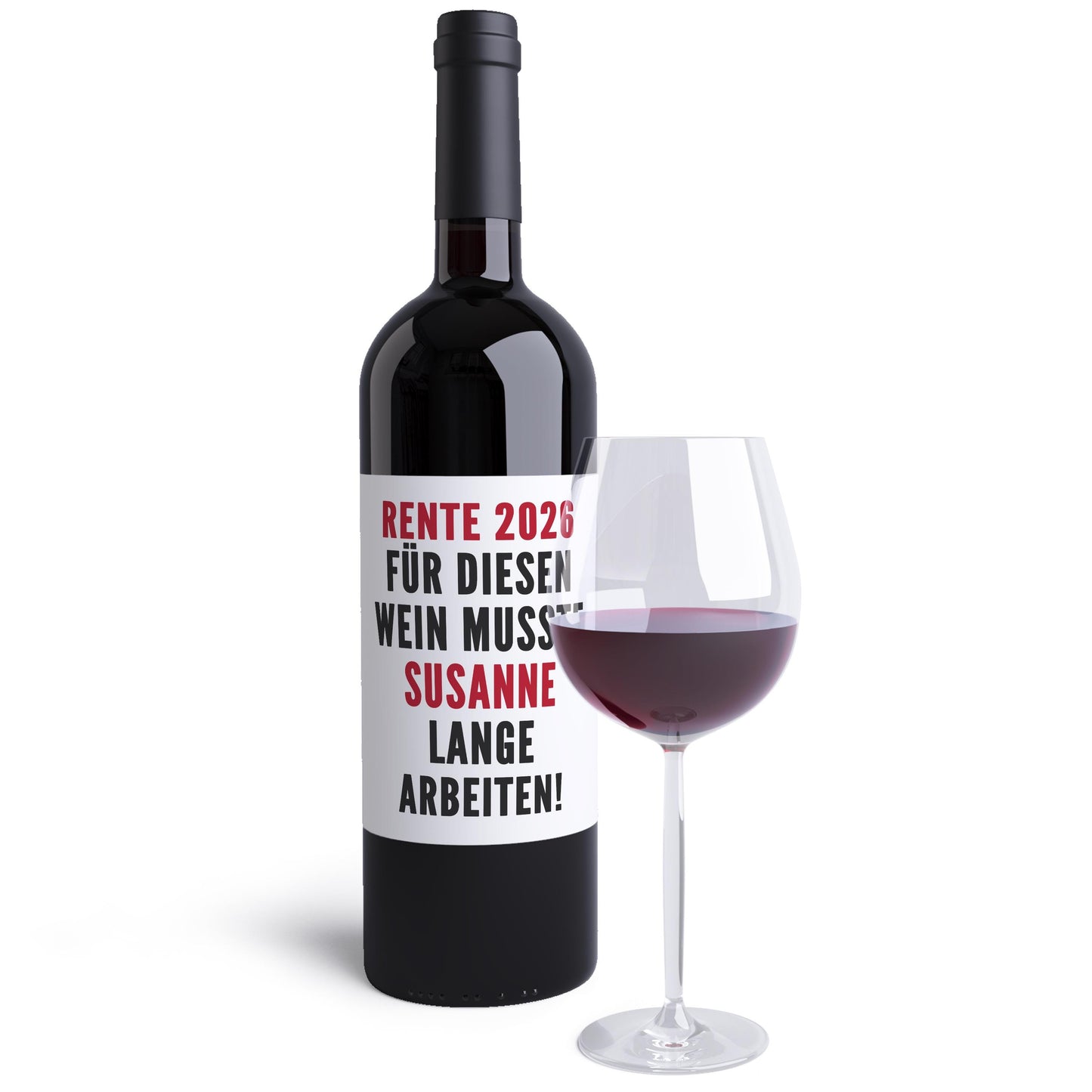 Rente Geschenk Mann Frau Weinetiketten personalisiert Flaschenetikett Bier Rentner Ruhestand selbstklebende Wein Etiketten 2 Stk. | 10x12 cm