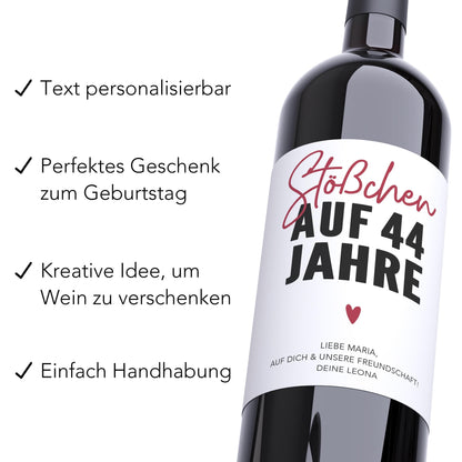 Geburtstag Frau Weinetiketten personalisierte Flaschenetiketten Geburtstagsgeschenk Geschenk Etiketten selbstklebend 2 Stück | 10x12 cm