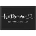 Fußmatte personalisiert Willkommen Wohnung Einweihungsgeschenk Geschenk zum Einzug ins Haus Schmutzfangmatte für Innen 60x40 cm