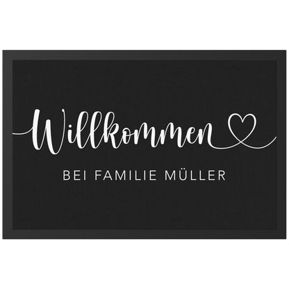 Fußmatte personalisiert Willkommen Wohnung Einweihungsgeschenk Geschenk zum Einzug ins Haus Schmutzfangmatte für Innen 60x40 cm