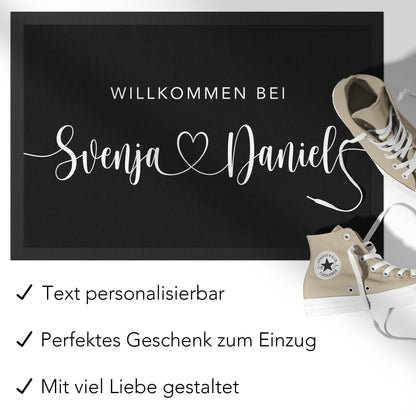 Personalisiert Fußmatte Einzugsgeschenk Wohnung Einweihungsgeschenk Geschenk zum Einzug ins Haus Schmutzfangmatte für Innen 60x40 cm