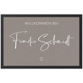 Fußmatte Familie personalisiert Willkommen Wohnung Einweihungsgeschenk Geschenk zum Einzug Richtfest Schmutzfangmatte für Innen 60x40 cm