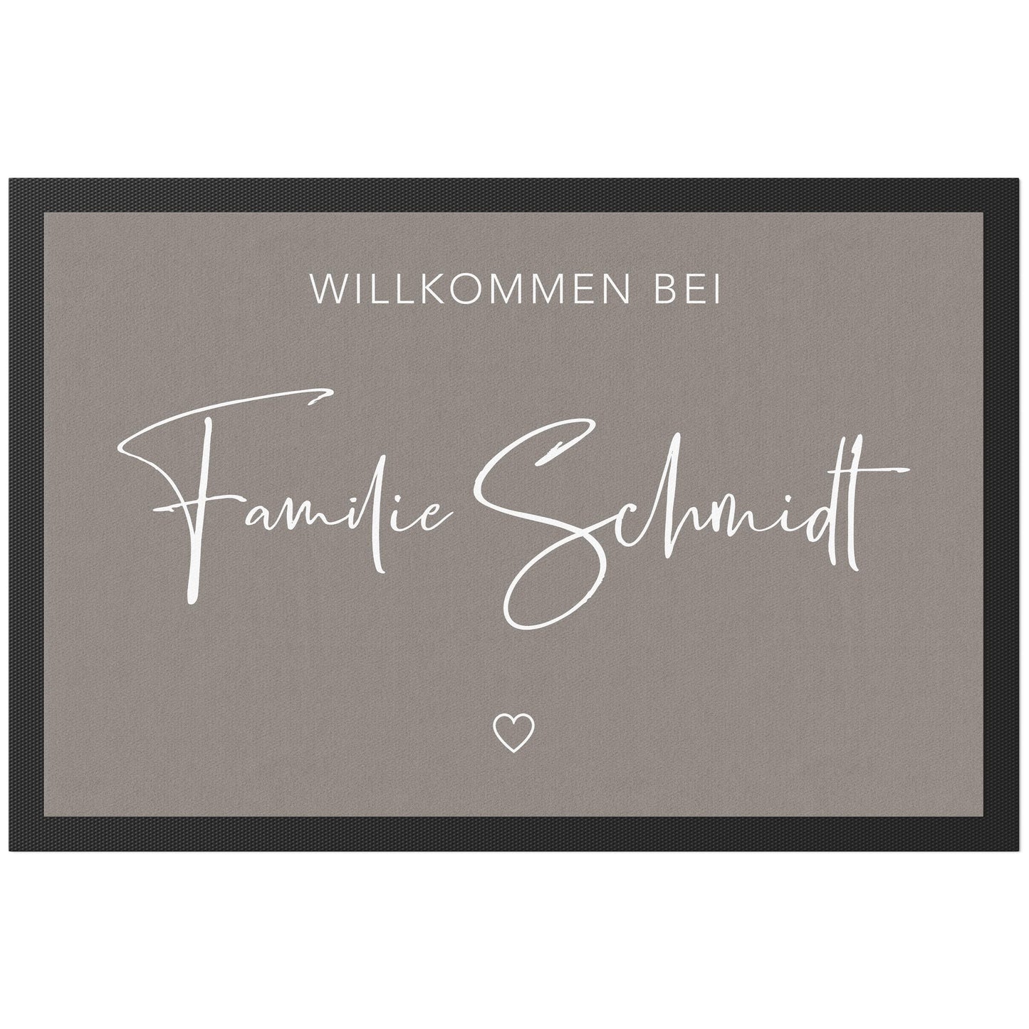 Fußmatte Familie personalisiert Willkommen Wohnung Einweihungsgeschenk Geschenk zum Einzug Richtfest Schmutzfangmatte für Innen 60x40 cm