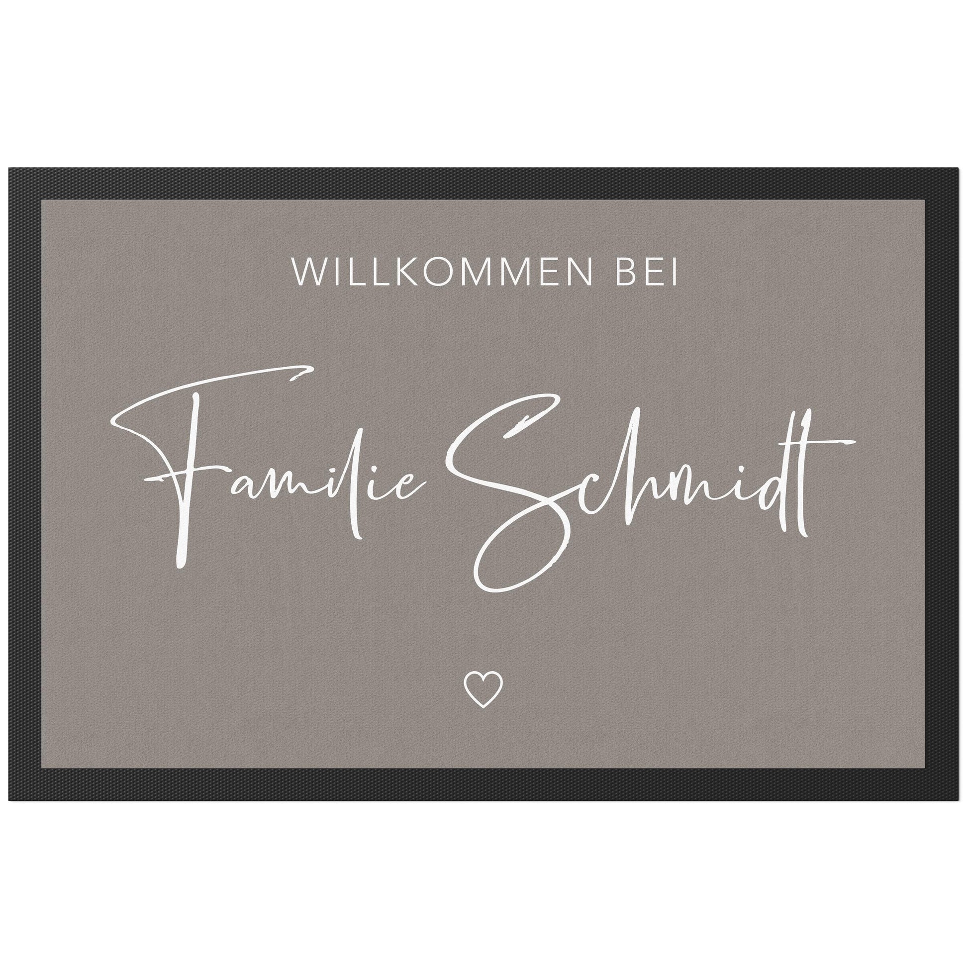 Fußmatte Familie personalisiert Willkommen Wohnung Einweihungsgeschenk Geschenk zum Einzug Richtfest Schmutzfangmatte für Innen 60x40 cm