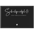 Schuhparkplatz Fußmatte personalisiert Schuhmatte Geschenk Familie Einzugsgeschenk Wohnung Fußabtreter Schmutzfangmatte für Innen 60x40 cm