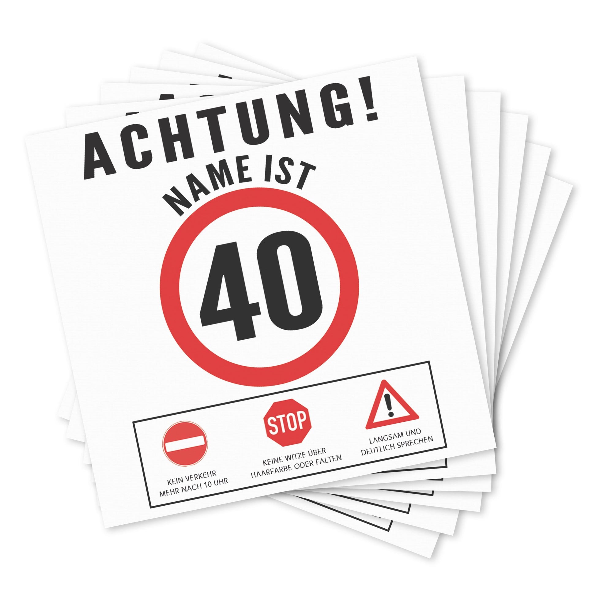 Bier Geschenk Mann 40. Geburtstag Bieretiketten personalisiert Männergeschenk Geburtstagsgeschenk Bierflaschen Etiketten 6 Stück | 9x9 cm