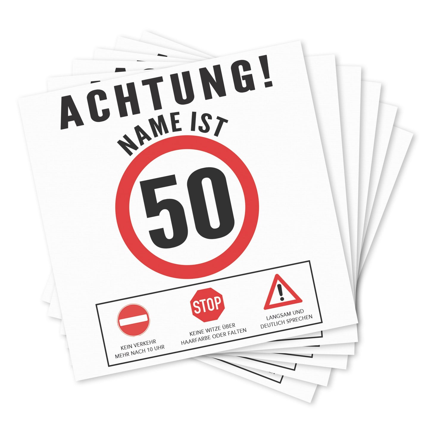 Bier Geschenk Mann 50. Geburtstag Bieretiketten personalisiert Männergeschenk Geburtstagsgeschenk Bierflaschen Etiketten 6 Stück | 9x9 cm