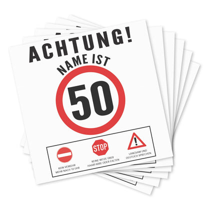 Bier Geschenk Mann 50. Geburtstag Bieretiketten personalisiert Männergeschenk Geburtstagsgeschenk Bierflaschen Etiketten 6 Stück | 9x9 cm