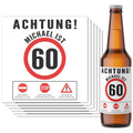 Bier Geschenk Mann 60. Geburtstag Bieretiketten personalisiert Männergeschenk Geburtstagsgeschenk Bierflaschen Etiketten 6 Stück | 9x9 cm