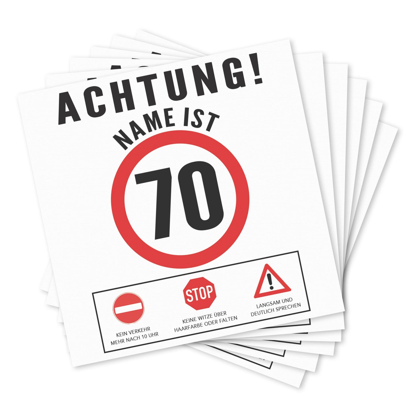 Bier Geschenk Mann 70. Geburtstag Bieretiketten personalisiert Männergeschenk Geburtstagsgeschenk Bierflaschen Etiketten 6 Stück | 9x9 cm