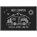 Camping Fußmatte personalisiert Wohnwagen Deko Geschenk für Camper Geschenk Wohnmobil Fußabtreter Schmutzfangmatte für Innen 60x40 cm